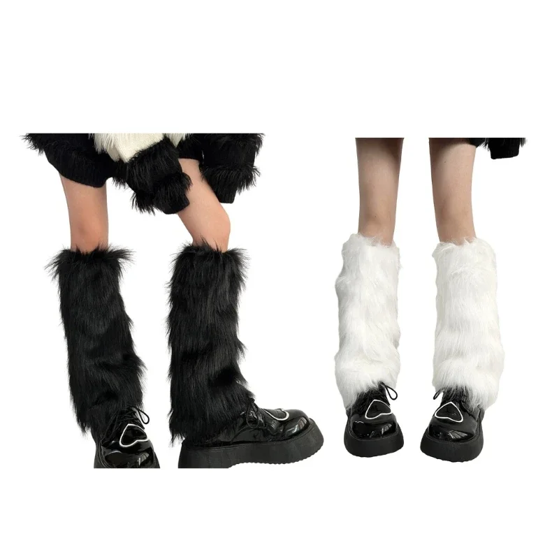 

Faux Furs Leg Warmer,Y2K Warm Cozy Fuzzy Leg Warmer Boot Cuffs Cover for Womens Wholesale