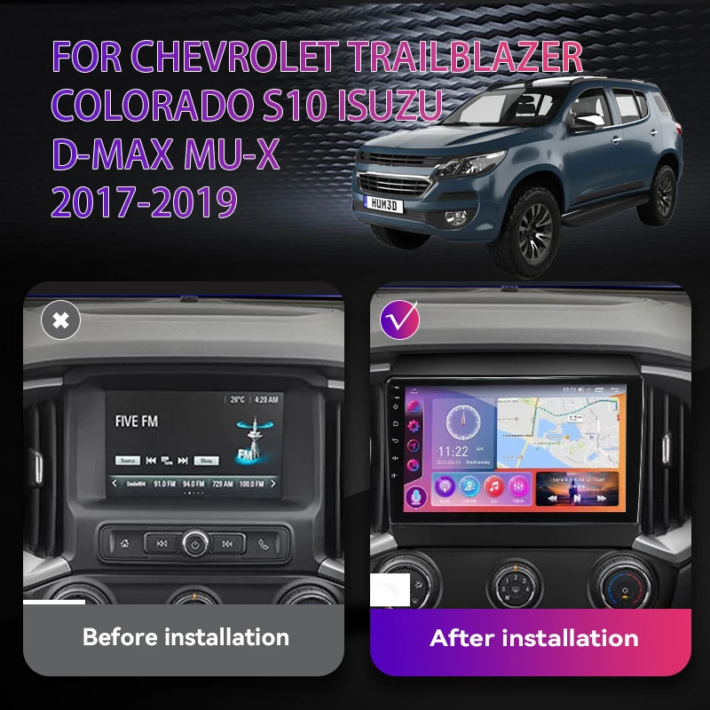 Android 12 Car Radio Car Multimedia Player GPS Dvd For Chevrolet TrailBlazer Colorado S10 Isuzu D-MAX MU-X 2017-2019 Car Video