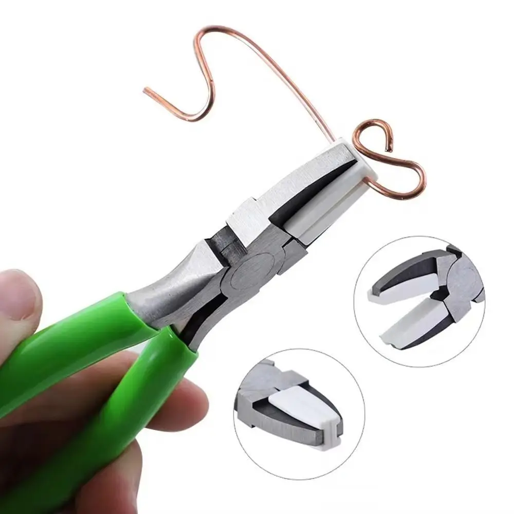 Multifunction Plat Nose Pliers Scratch Resistant Portable Jewelry Making Pliers Carbon Steel Non-slip Handle DIY Tool Pliers