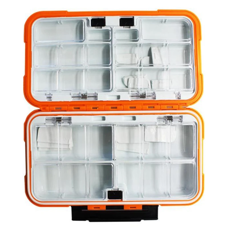 Hot AD-Waterproof Fishing Tackle Box Double-Sided Bait Lure Box Fish Hook Up Storage Box Fishing Accessories Fishing Box