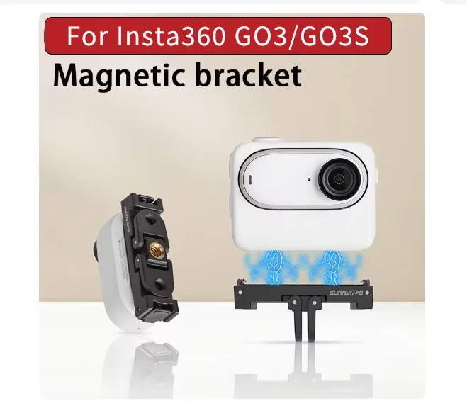 

Sunnylife Magnetic Quick Release Adapter For Insta360 GO3/3S ABS Thumb Camera Durable Quick Release Adapter Mount Brackets