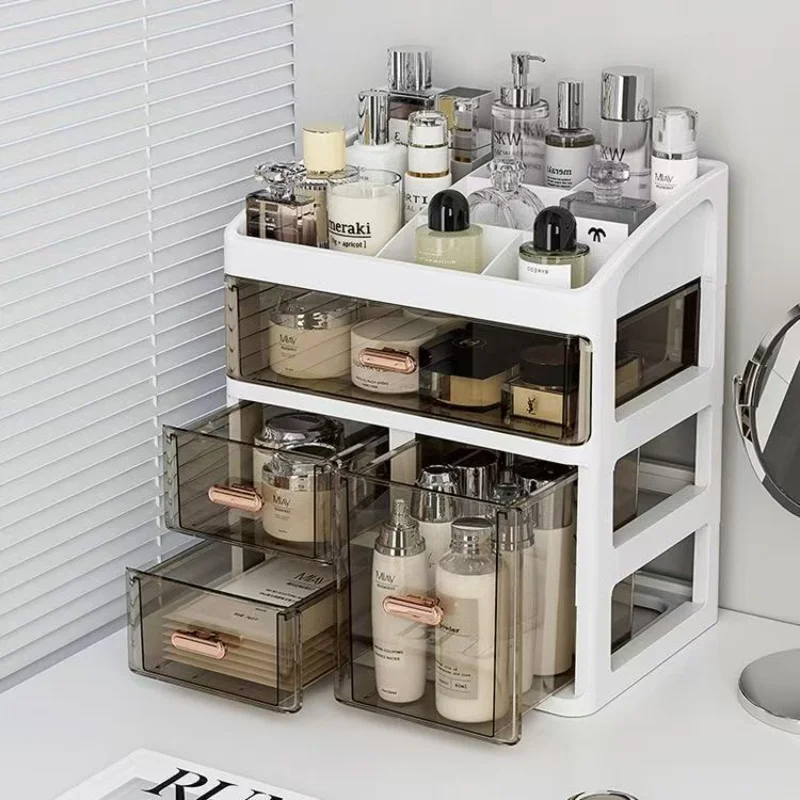 

Cosmetics storage box. Dressing table storage rack. Desktop clutter sorting drawer storage rack. Desktop storage box