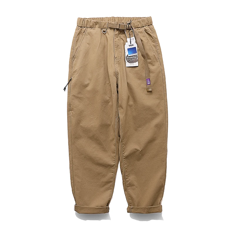 Trendy Retro Washed Loose Straight Leg Cotton Casual Pants for Men Basic Style Pure Cotton Comfortable Autumn Long Trousers