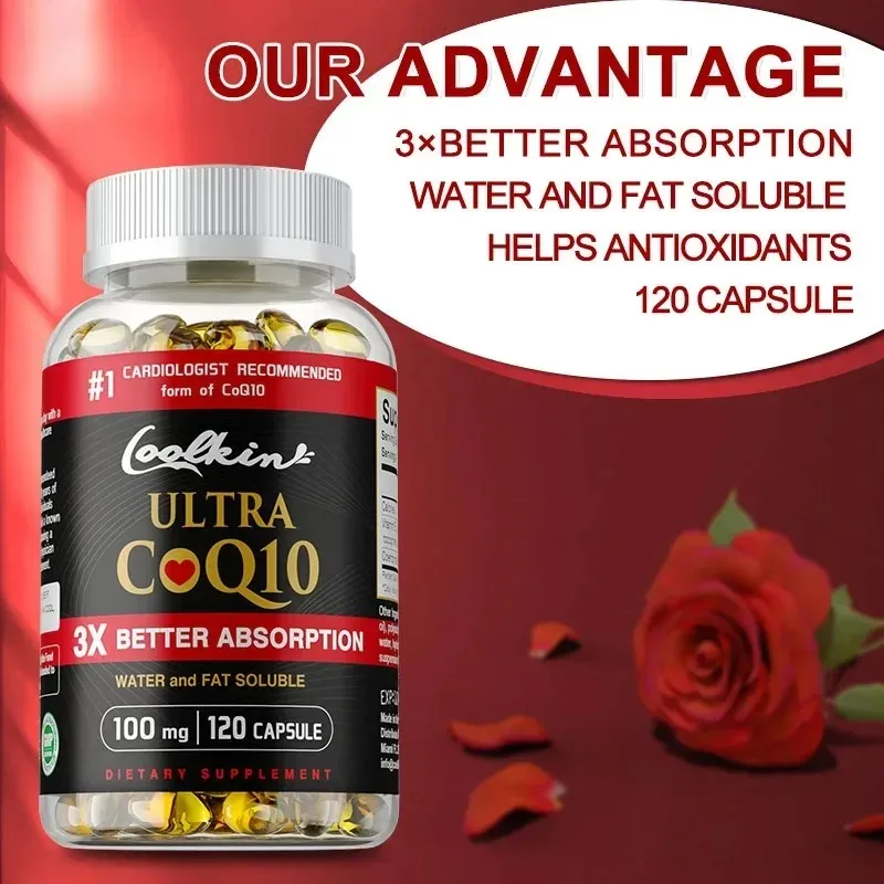 

CoQ10 Capsules - Antioxidant, Cellular Energy, Improves Blood Circulation,Supports Heart & Cardiovascular Health,Provides Energy