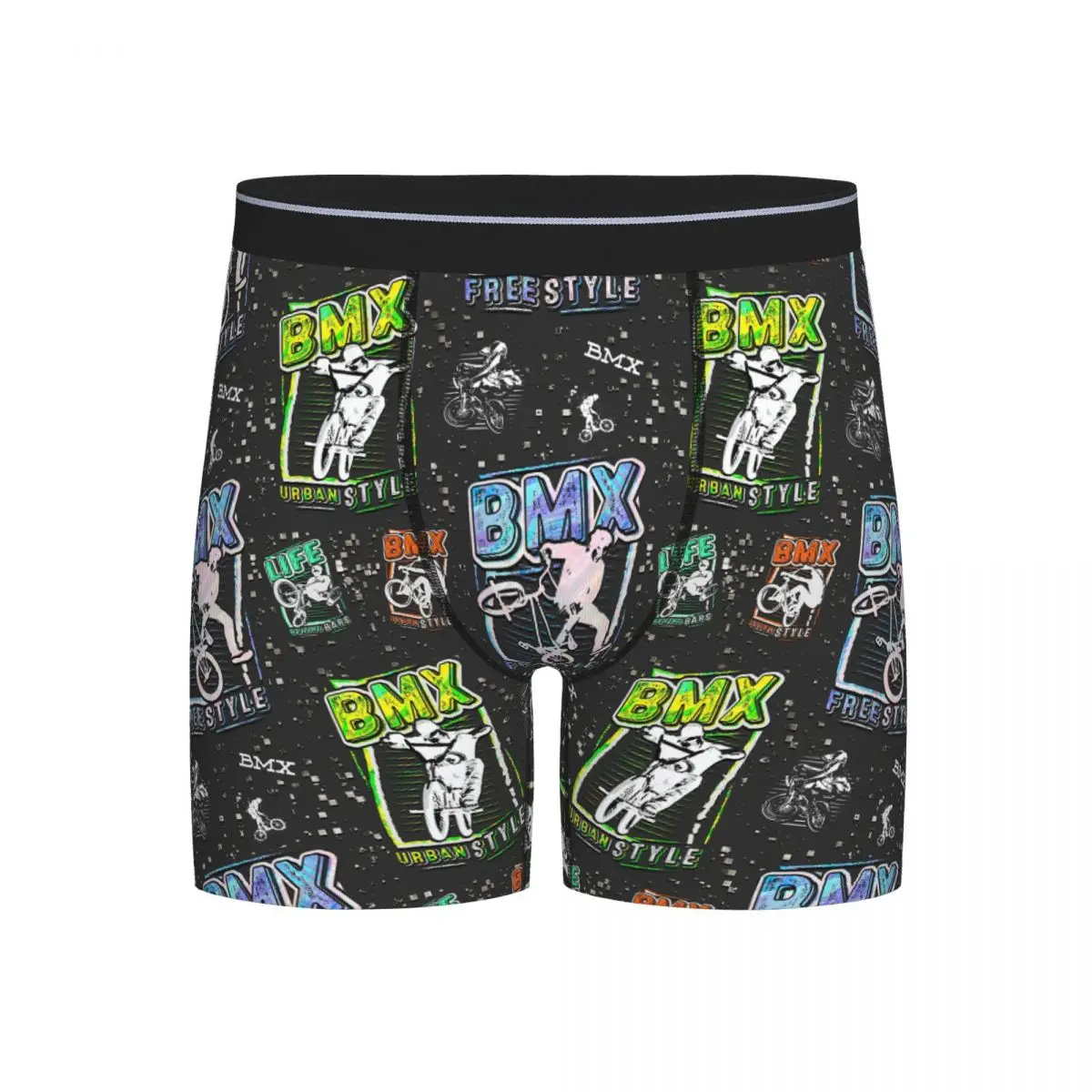 

Long Boxer Underpants Shorts Colorful Bmx Apparel Bmx Freestyle Panties Men Breathable Underwear for Homme Man Boyfriend Gift