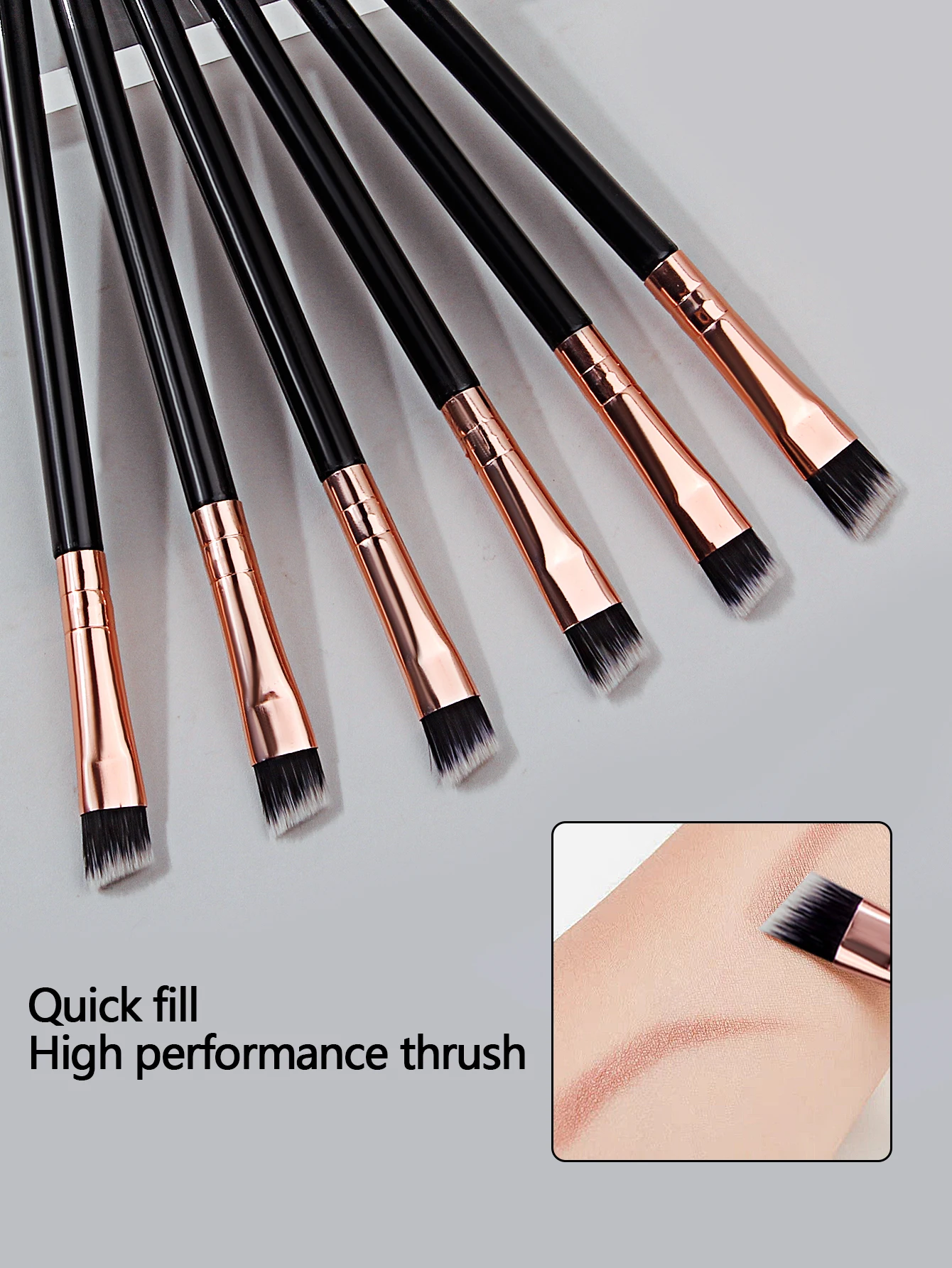 6/10/20/30PCS ultra-thin and ultra-fine eyeliner brush, angled eyebrow brush, eyelid detail brush, portable eye makeup tool