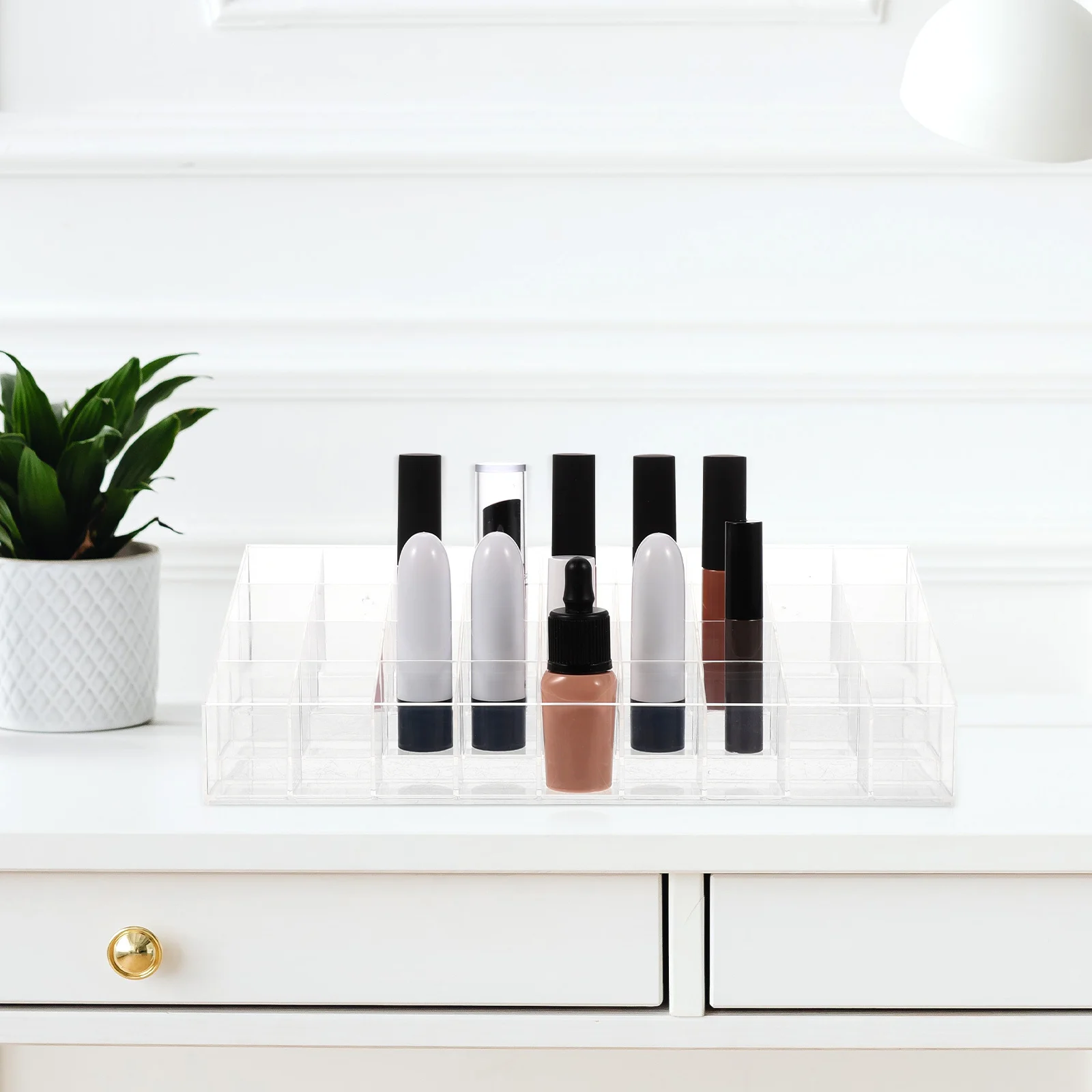 Lippenstift-Aufbewahrungsbox, hochwertiges Material, kratzfester Desktop-Halter für Make-up-Organizer, transparenter Ständer, groß