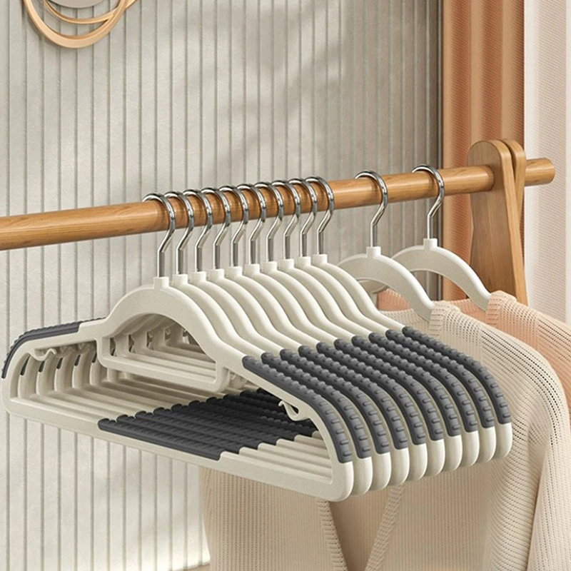 

10PCS Clothes Hanging Household Hangers Non-slip Dormitory Bedroom Special Storage Clothes Hanging No Trace