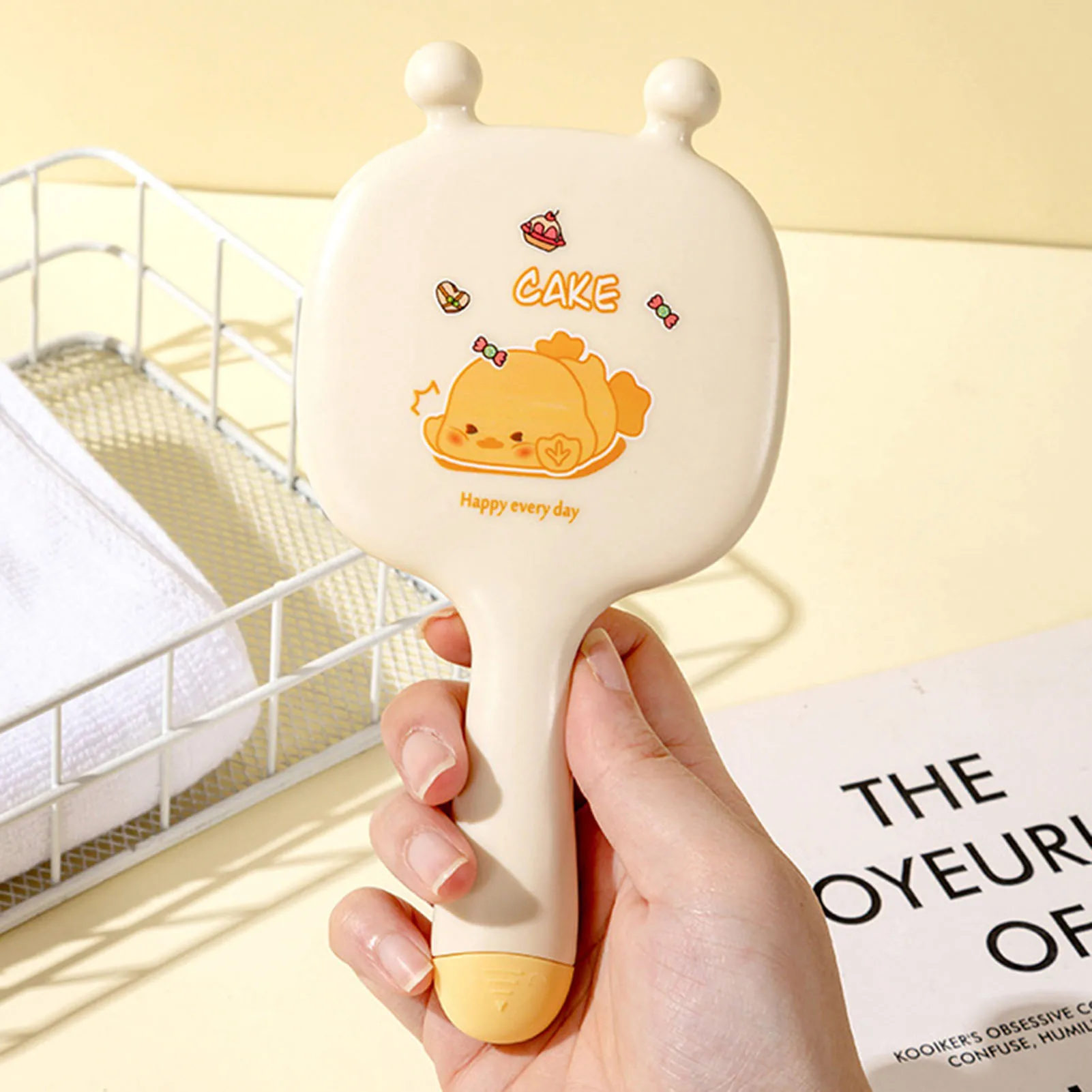 かわいいミニヘアコーム漫画動物柄エアクッションコーム頭皮マッサージ心地よいリラックスエアバッグコームポータブルポケットコーム