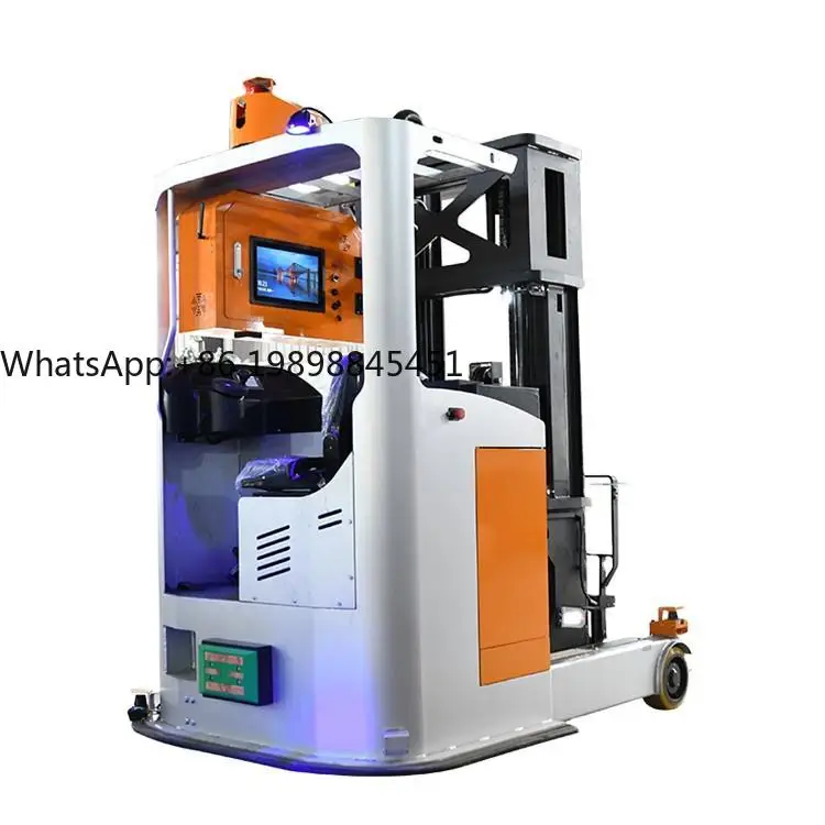 Forward Pallet Stacker Agv Warehouse Robot Wireless LAN Driverless Reach Truck Electric Lifting Fork AGV Forklift