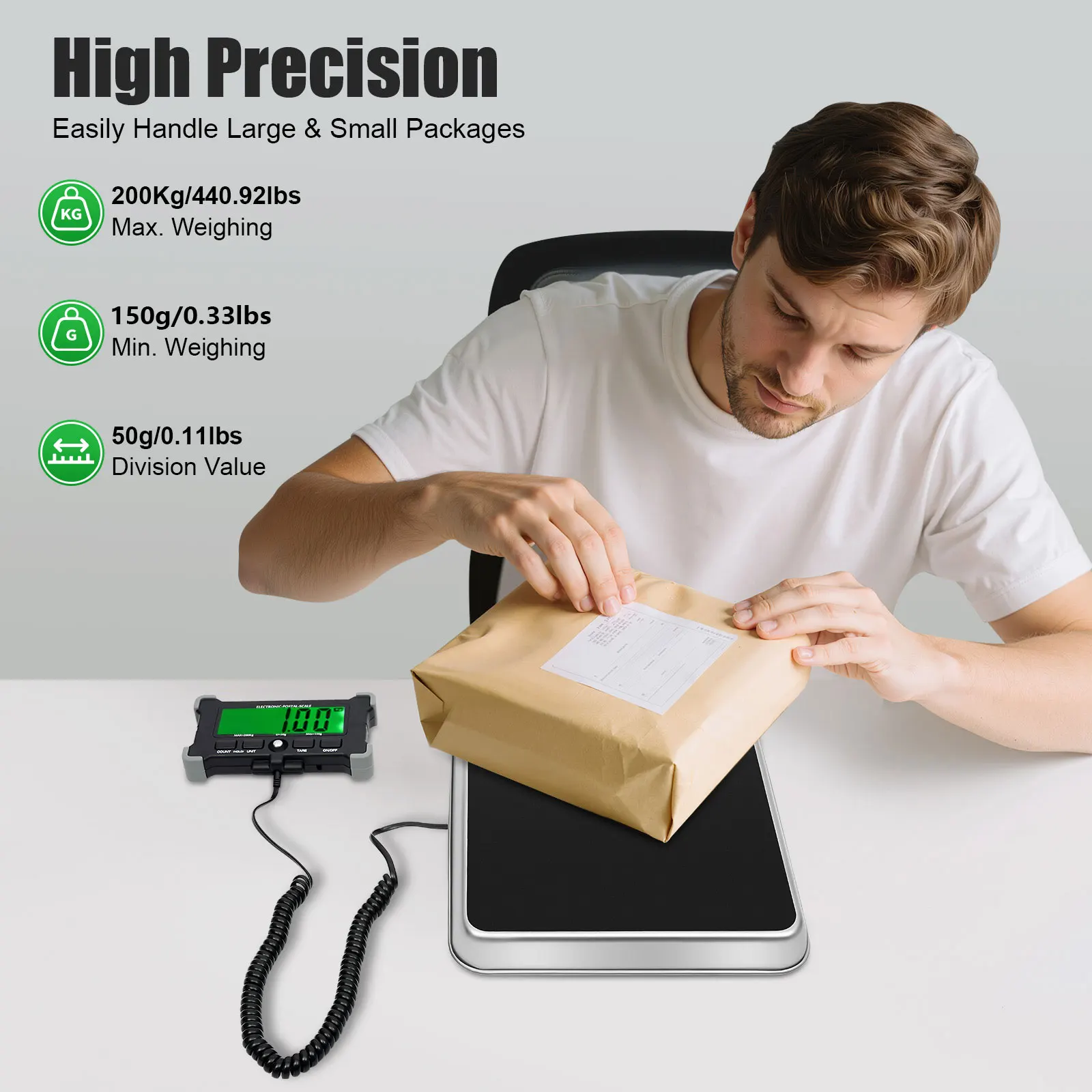 Mail Parcel Scale, Scale, Mail Parcel Scale With USB Cable