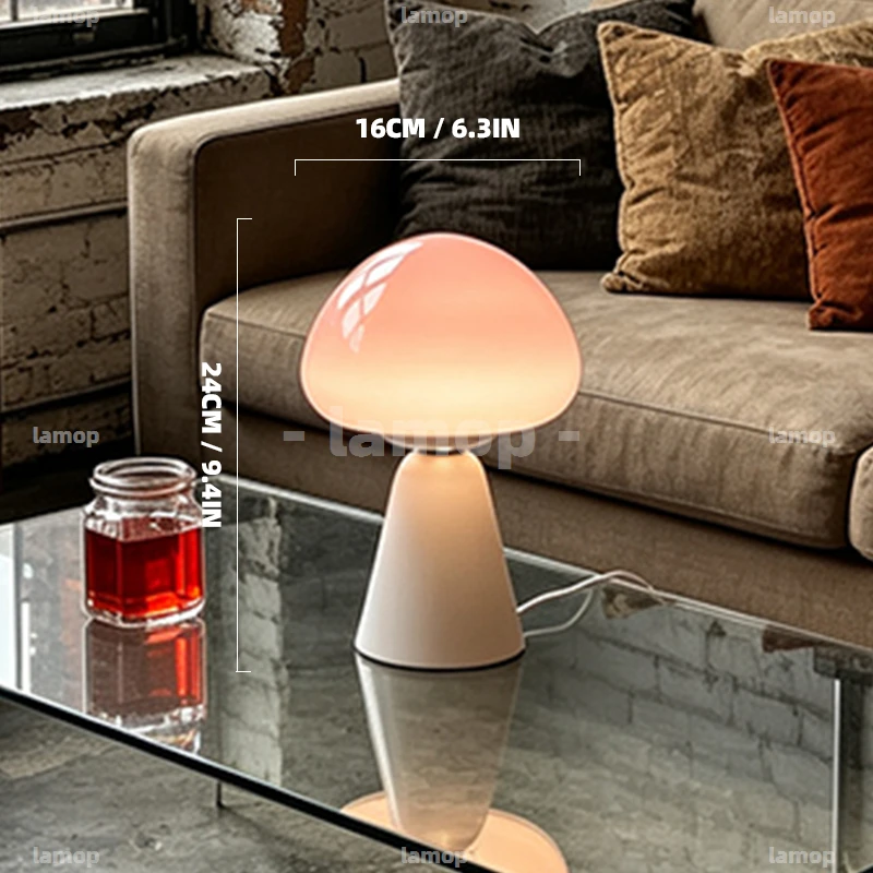 Glass Floral‑Bud‑Cap Shade Table Lamp French‑Elegant 3 Tone Mild Radiance Vanity Shelf Decor