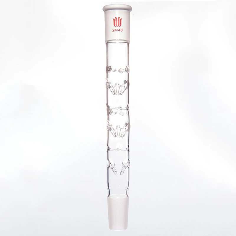 SYNTHWARE Distillation column with vertical thorn, 14/20 19/22 24/40 29/42, Effective length 75mm-400mm, Borosilicate glass, C10