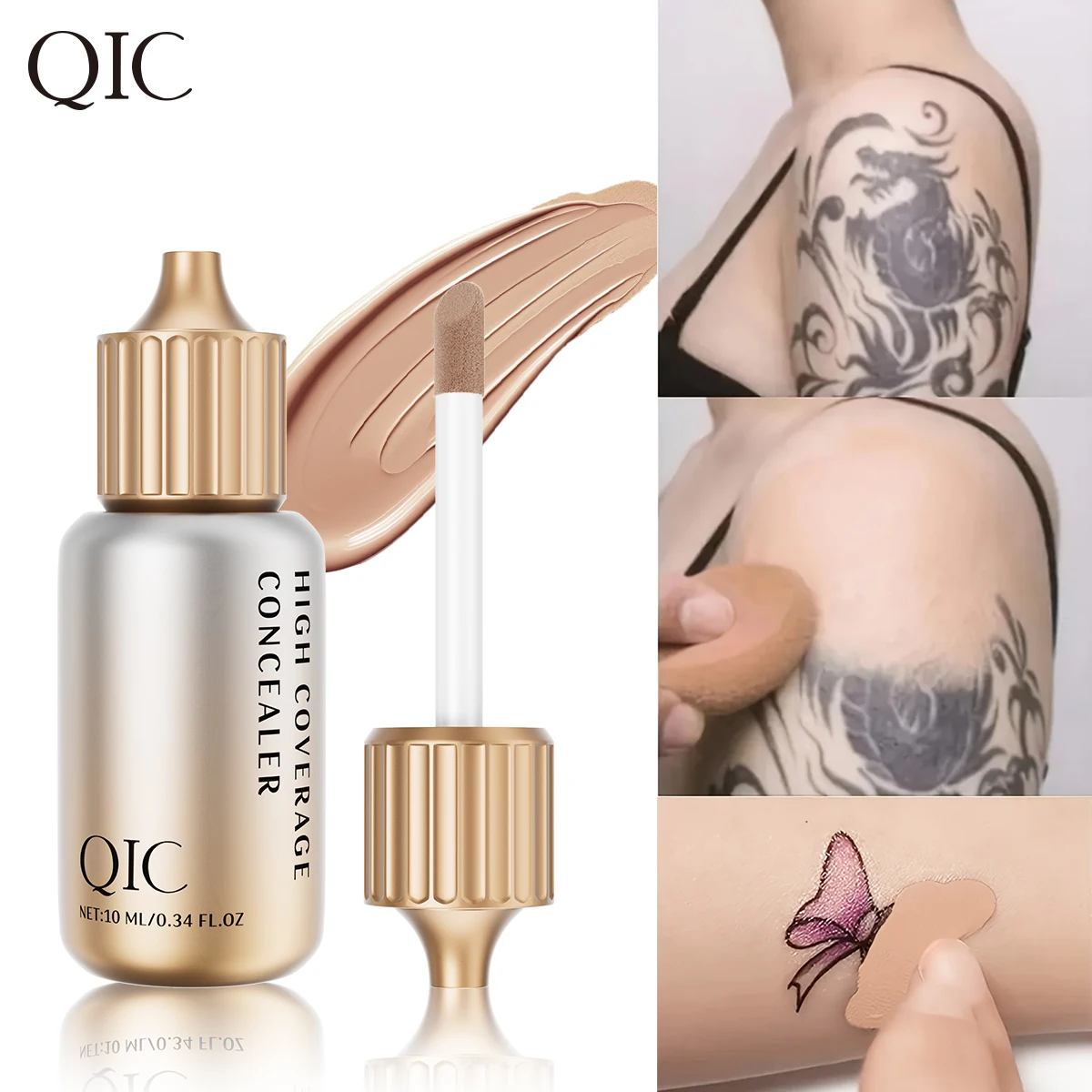 5 Colors Silky Concealer Concealer Cover Acne Marks Spots Dark Eye Circles Face Brightening Skin Whitening Concealer