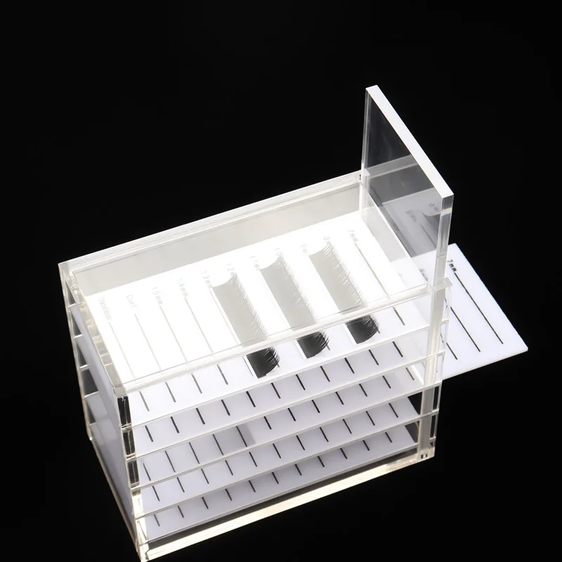 Eyelash storage box with five layers of transparent acrylic grafting and eyelash storage toolbox