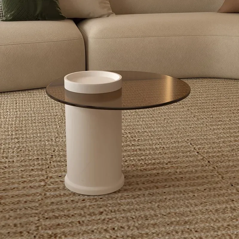 

Extendable Round Coffee Table Unique Traditional Minimalist Aesthetic Side Table Set Luxury Stolik Kawowy Living Room Decoration