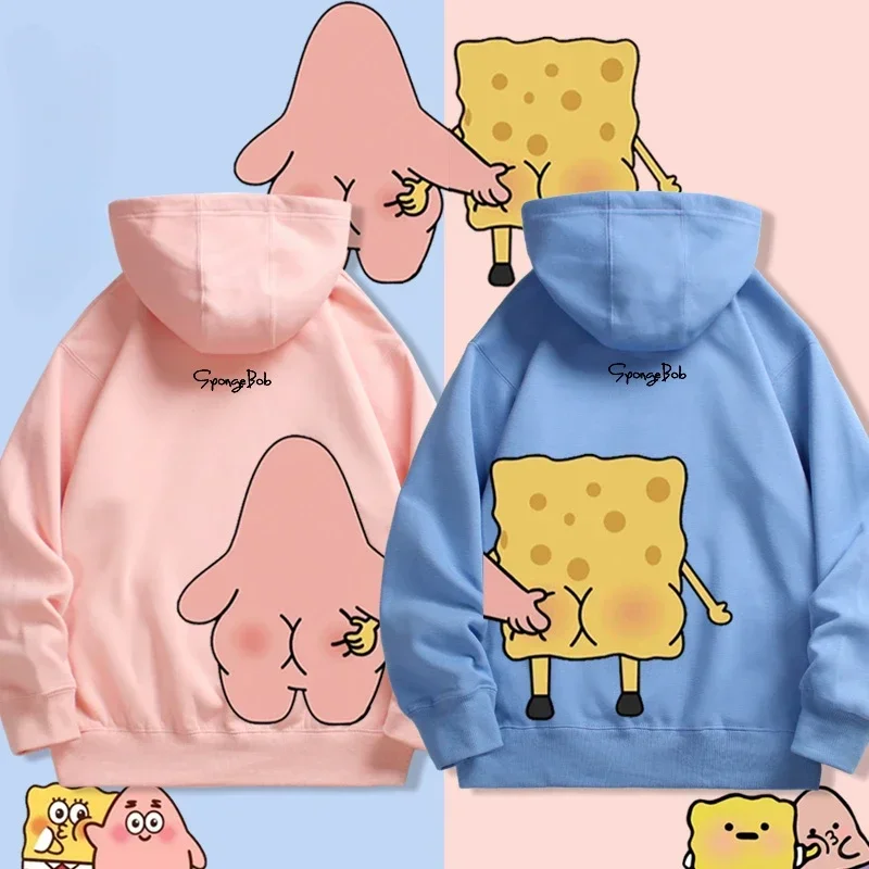 

SpongeBob SquarePants and Patrick Star Cartoon Anime periphery Father son hoodie in Spring and Autumn Parent Child Hoodie