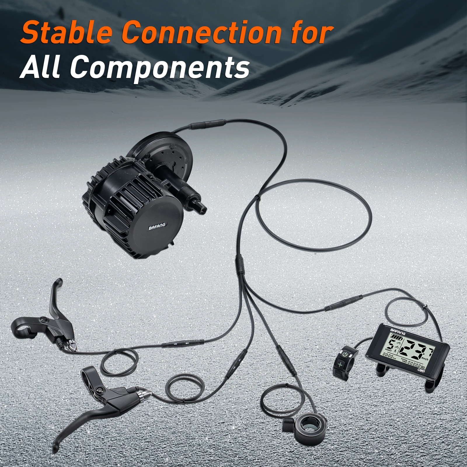 Zeekpowa 1T4 كابل الأسلاك تسخير ل Bafang BBS01 BBS02 BBSHD منتصف محرك عرض المحرك الفرامل الإبهام خنق موصل مقاوم للمياه