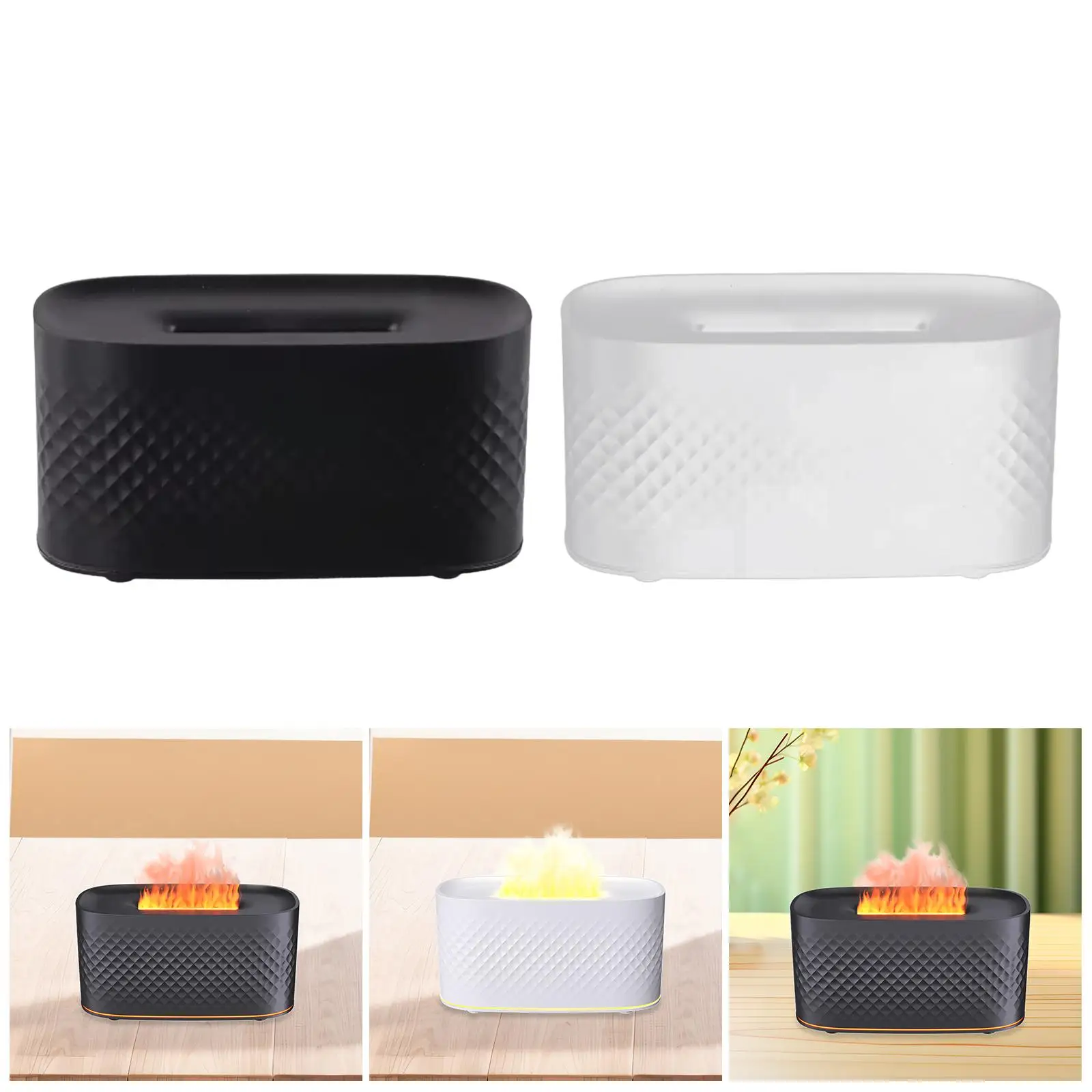 Umidificador de ar chama 160ml, presente, interruptor de desligamento automático, difusor de óleo essencial, spray de 2 modos para carros, berçário interno, escritório de inauguração