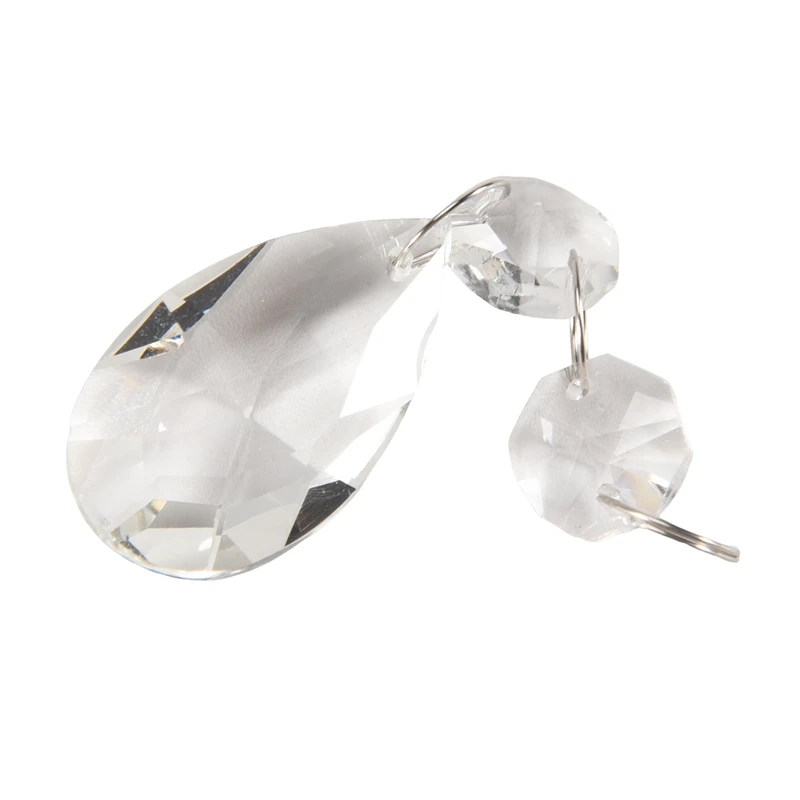 

24 Pcs Chandelier Crystal Prisms Pendants Set 38 Mm Clear Teardrop Icicle Chandelier Crystals Parts Replacement Crystals