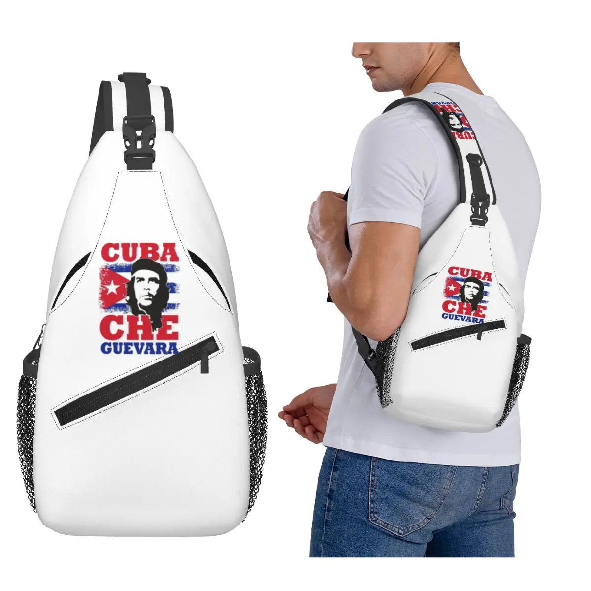 

Che Guevara Cuban Revolution Chest Bag Men Sling Crossbody Backpack Chest Bag Traveling Hiking Daypack Shoulder Bag