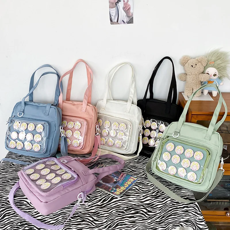 Japanese Style Kawaii Itabag For Dolls Large Handbags New Nylon School Bags For Teenage Girls Tote Shoulder Bag JK Crossbody Bag