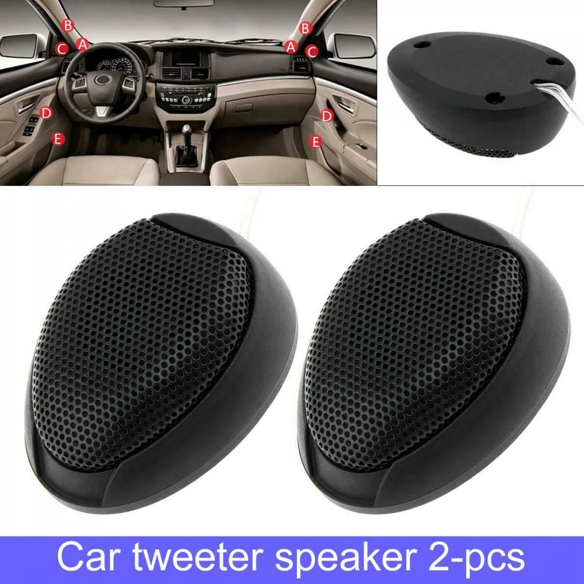 Universal Car Stereo Speakers Audio 1000W Dome Tweeters Super Power Loud