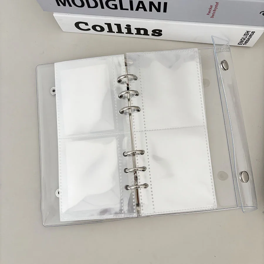 Schmaler A6-Einband für lose Blätter, 10 Stück, 1 Gitter, 2 Gitter, 7,6 cm große Aufbewahrungsbeutel, Postkarten-Ordner zum Sammeln von Büchern – Detail 8