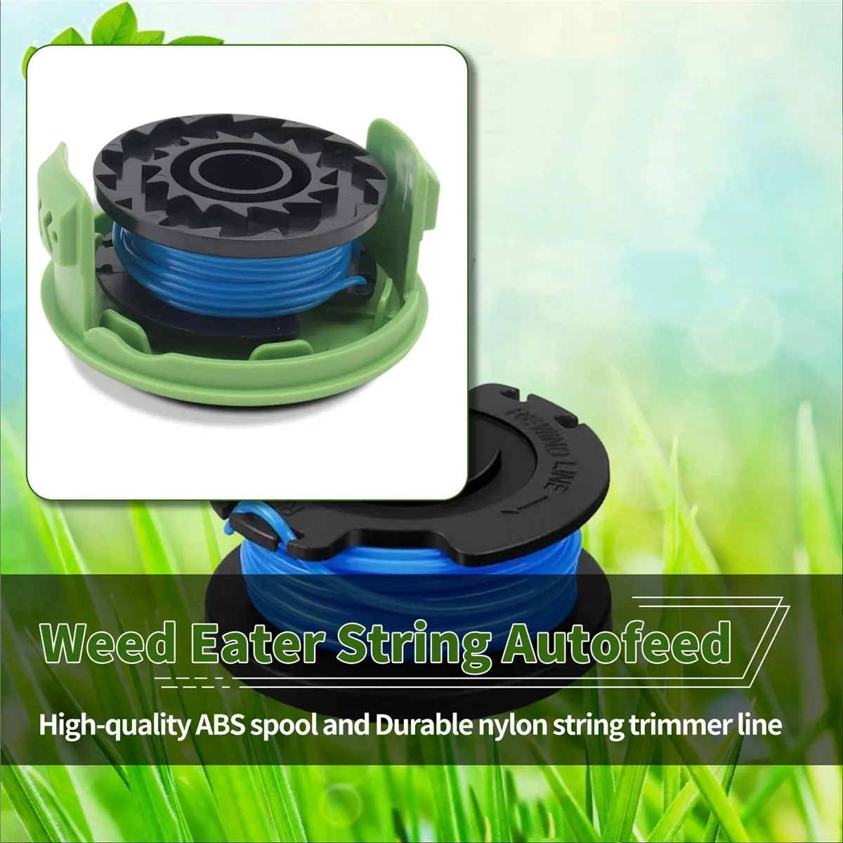 [N88R] 29252 29092 String Trimmer Replacement Spool Line for Greenworks 24V 40V 80V Weed Eater Cordless Trimmer(8 Spool, 2 Cap)