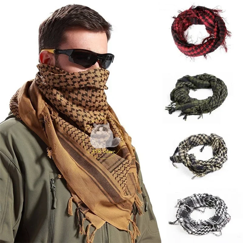 Handsome Arafat arab scarf shawl Keffiyeh Kafiya Lightweight Military Shemagh palestine Man Stripe Scarf With Tassels Soft Warm