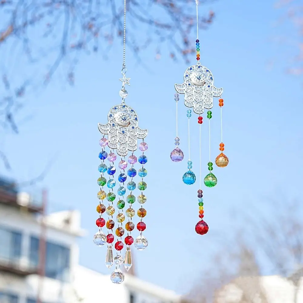 Cute Hanging Crystal Glass Suncatcher Xmas Hanging Ornaments Window Hangings Crystals Stone Sun Catcher Garden Ornaments