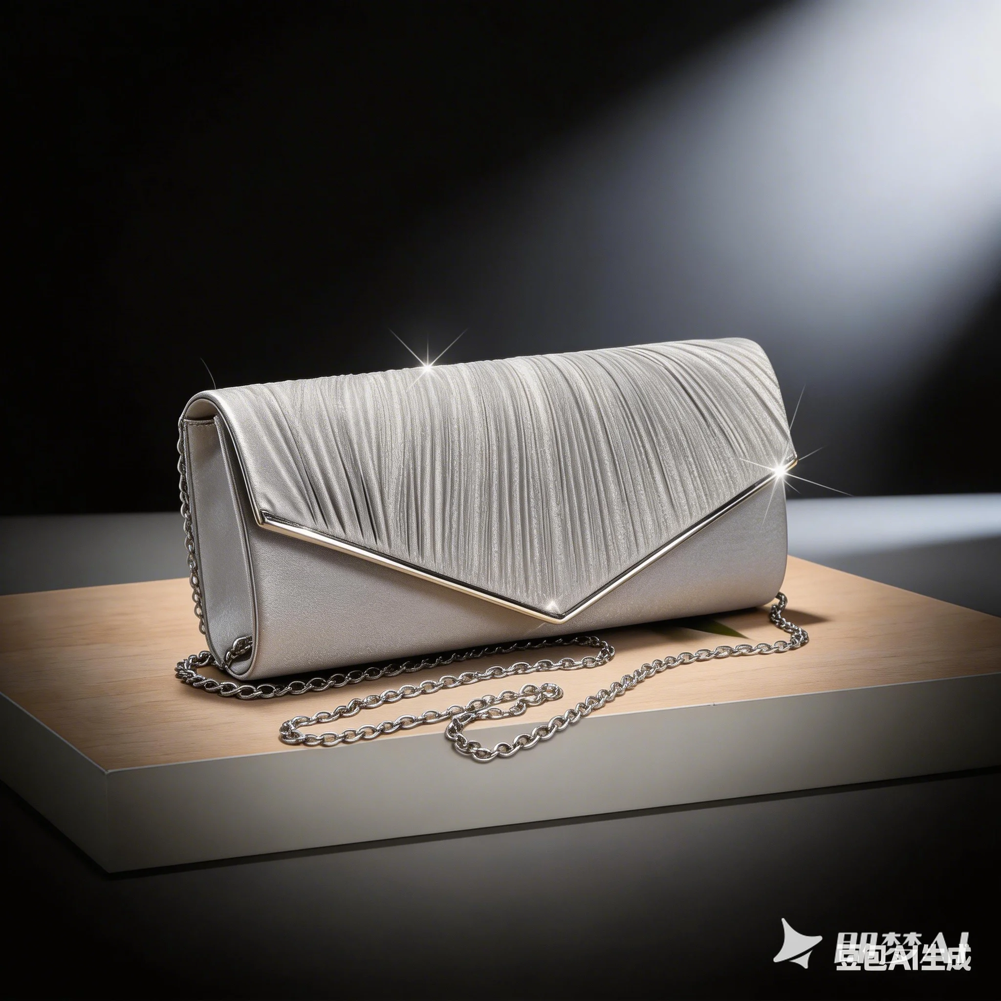 

Французская плиссированная сумка-конверт, элегантная вечерняя сумка, маленькая и оригинальная сумка через плечо с цепочкой, универсальная сумочка.