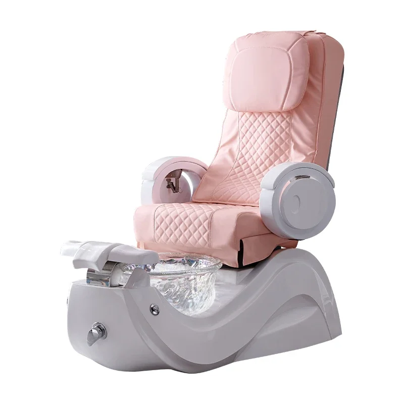 Salon Beauty Nail Whirlpool Discharge Pump Foot Spa Massage pink Pedicure Chair