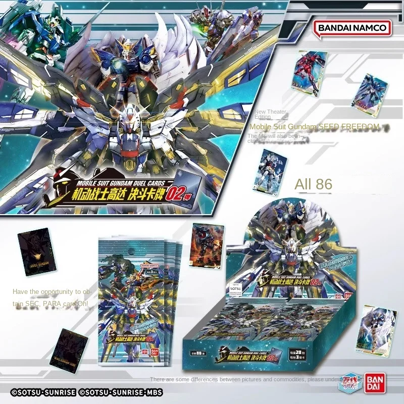 In Stock Bandai GUNDAM Dueling Cards 01 Bomb Board Game Cards Ornaments Collections Birthday Gift Anime Model