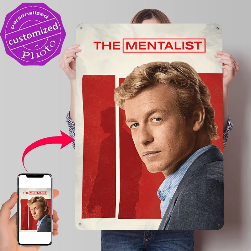 The Mentalist TV Show Poster Customized Vintage Metal Signs Wall Art Retro Tin Plaque for Interior Decoration Living Room Decor