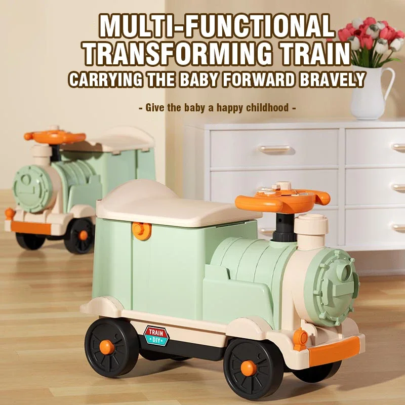 أداة Playset 3In1 لعب الأدوار ركوب على صندوق تخزين القطار معاطف للأطباء والممرضات المطبخ التظاهر اللعب صندوق عربة هدايا للأطفال بنين بنات