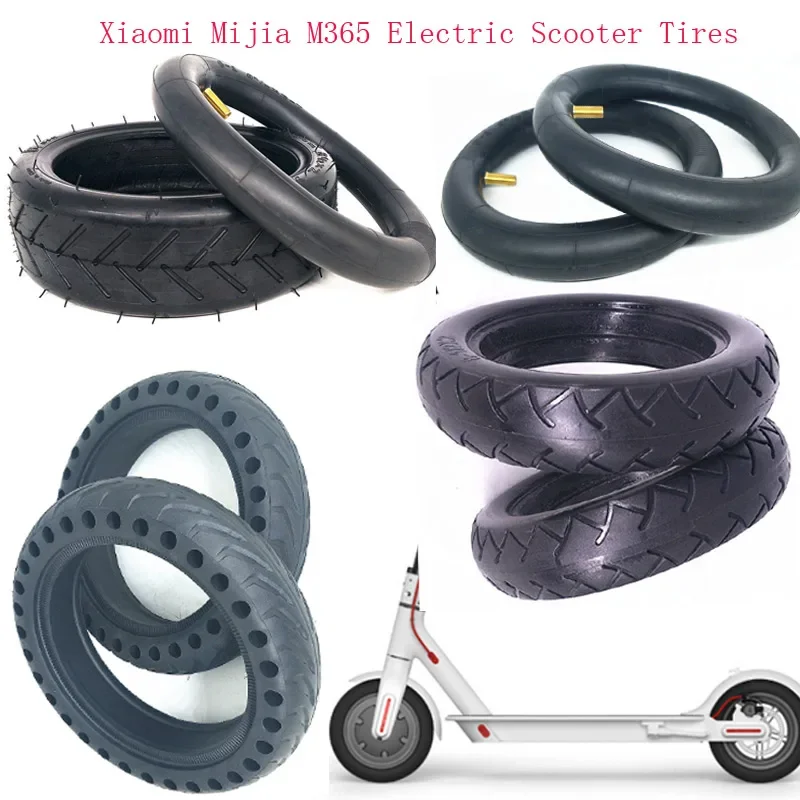 

Upmarket Solid Tire Hollow Non-Pneumatic Rubber Wheel 8 1/2x2 for Xiaomi Mijia M365 Scooter Shock Absorber Anti-slip Tyre Tire