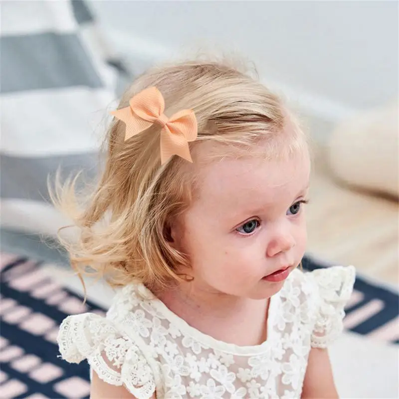 1/5SETS Durable Simple Side Clip Solid Ribbon Baby Girl Ribbon Butterfly Hairpin Baby Girl Hair Accessories Demand Lovely