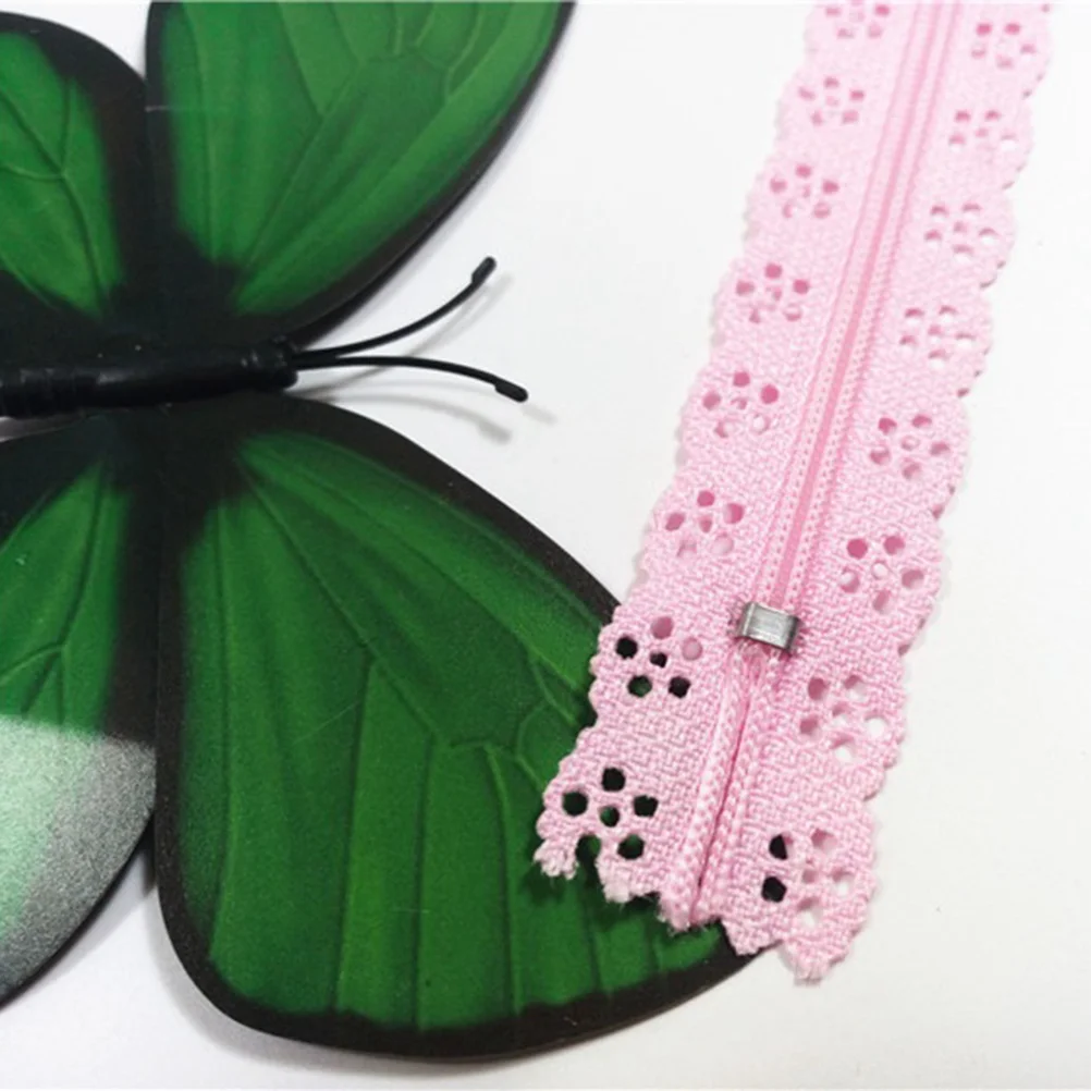 

20pcs 35Cm 14 Inch Lace Zippers Nylon Coil For Diy Sewing Craft Flower Pattern Lightweight Zipper For Skirts Slacks Diy