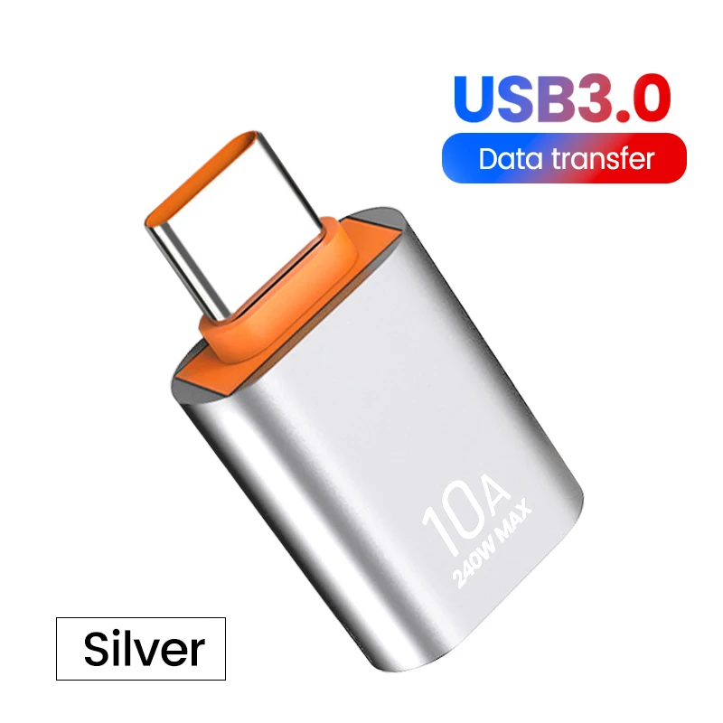 Elough 10A USB Type C naar USB A-adapter USB 3.0 naar Type C OTG-converterconnector voor Macbook iPad Huawei Xiaomi Samsung