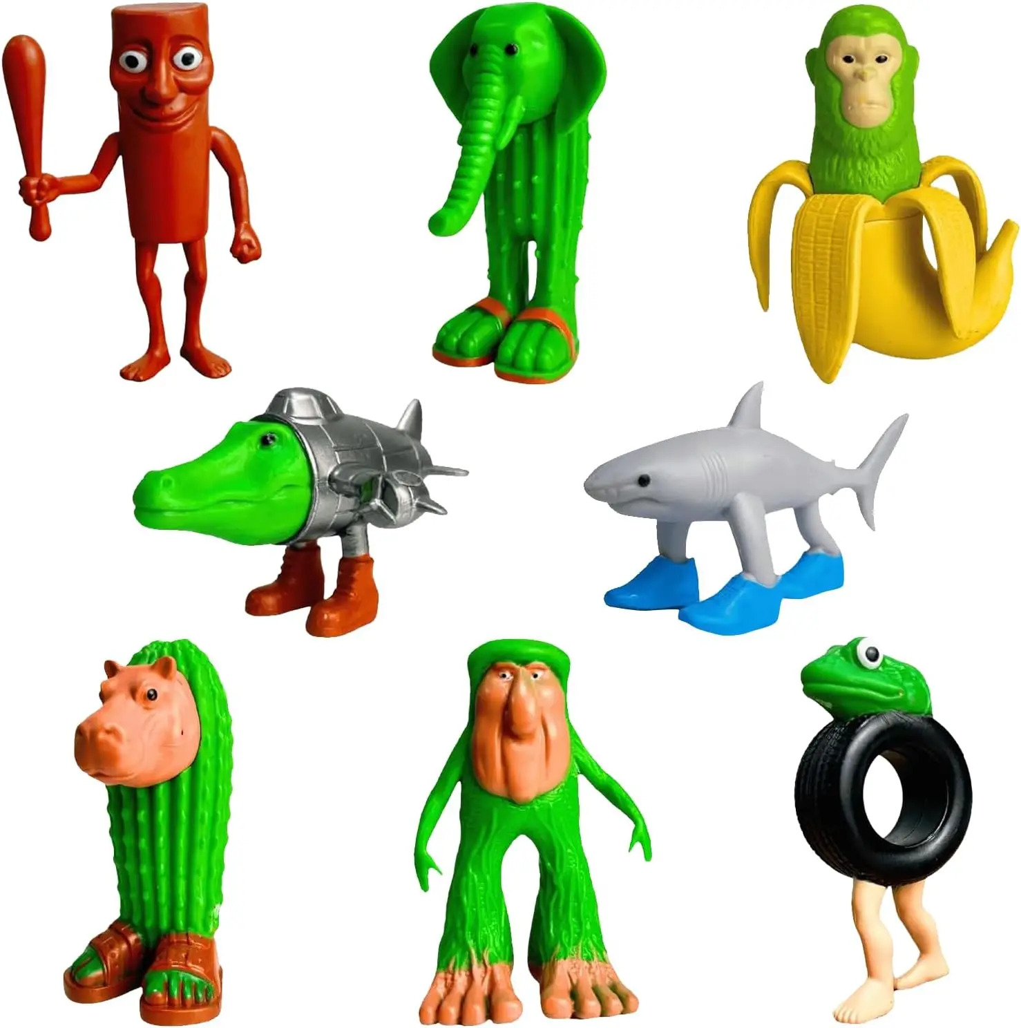 

Italian Brainrot Tung Sahur Figure Toy Tralalero Tralala Figures Bombardino Crocodilo ShimpanziniBananini Model Decor Doll Gift