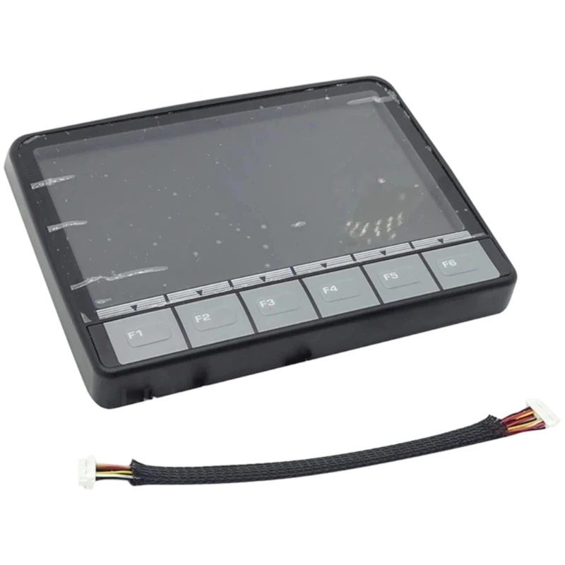 7 Inch Monitor Display Panel With Front Layout and Wire Harness for PC200-8 PC210-8 Machine Service Repair Use During Parts