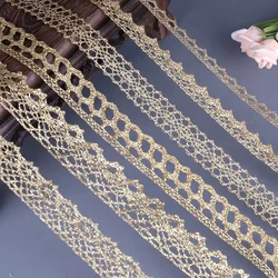 2/5/10 yards, Gold Lace, DIY hat, dress, blanket, table cloth trim lace, sewing supplies, home decor, crafts materials