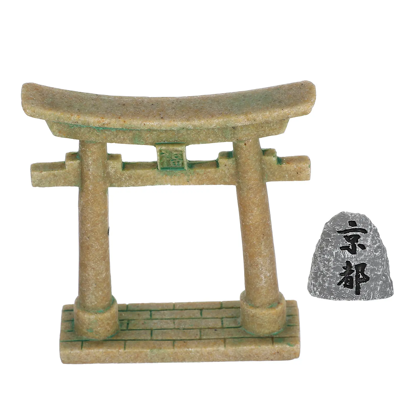 Mini Japanese Torii Gate Resin Small Size Traditional Shinto Shrine Gate Aquarium Landscape Decoration Zen Garden Fish Tank