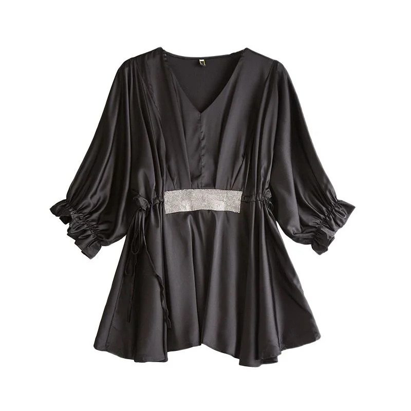 Sommer Neue Plus Größe Kurzen Ärmeln Für Frauen Mode Alle Spiel V-ausschnitt Shirts Täglichen Pendeln Lose Einfarbig Top