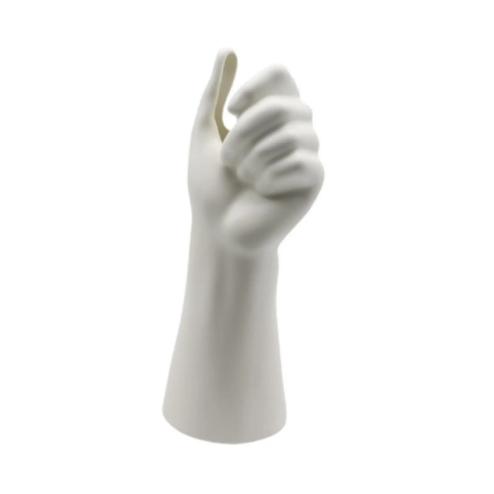 

Resin Hand Vase Minimalist Arm Body Shaped Ornament Decorative Bud Flower Vase for Office TV Cabinets Home Desktop Living Room