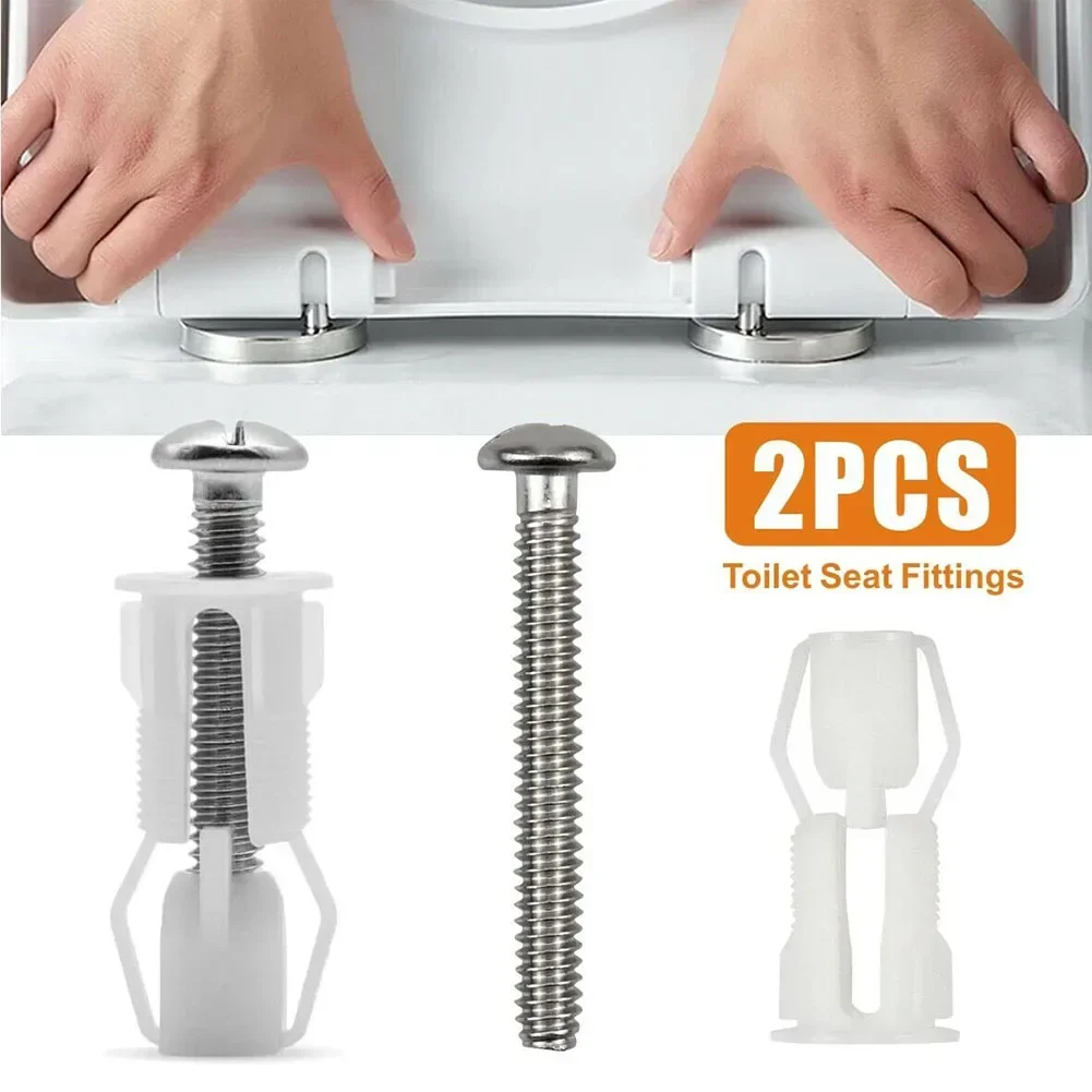 4/2pcs Toilet Seat Screws Nut Cover Lid Top Fixing Blind Hole Fitting Kits Bathroom Accessories Replacement Toilet Seat Screws