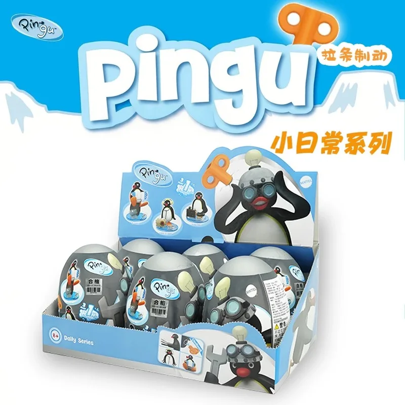

Pingu Penguin Family Small Daily Assembly Blind Box Twisted Egg Belt Clockwork Movable Doll Desktop Ornament