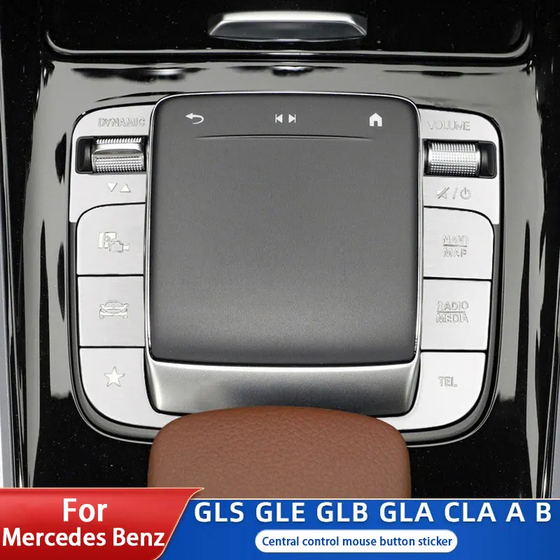 

Central Control Panel Button Car Door Headrest Decorative Sticker For Benz GLB220 GLA200 EQB260 GLE350 GLS450 CLA A B Class