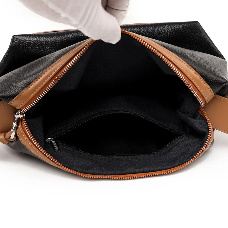 Retro Style High-capacity Handbags Leisure Simplicity Shoulder Bag High Quality Pu Leather Solid Color Crossbody Bag for Women’s
